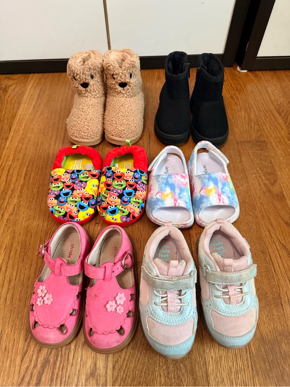Stride Rite Girls Pink Floral Mary Jane Shoes